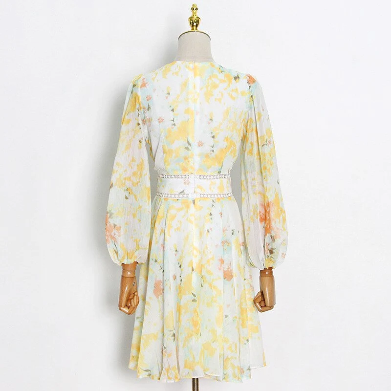 Women Chiffon Floral Casual Dresses