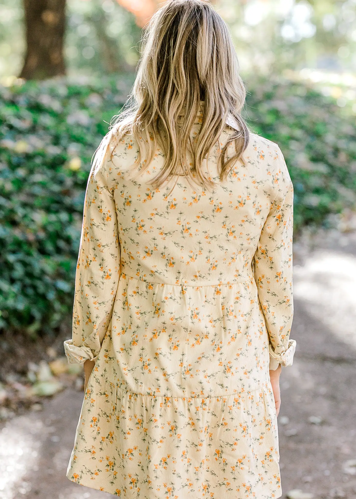 X Floral Harvest Corduroy Dress